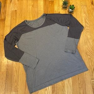 Icebreaker Cool-Lite Merino Blend Long Sleeve Shirt Top Gray Size XL